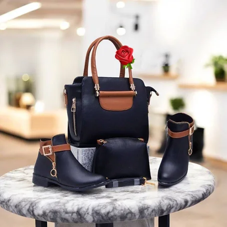 👢اطلالة راقية مع طقم تلاتة قطع 👜