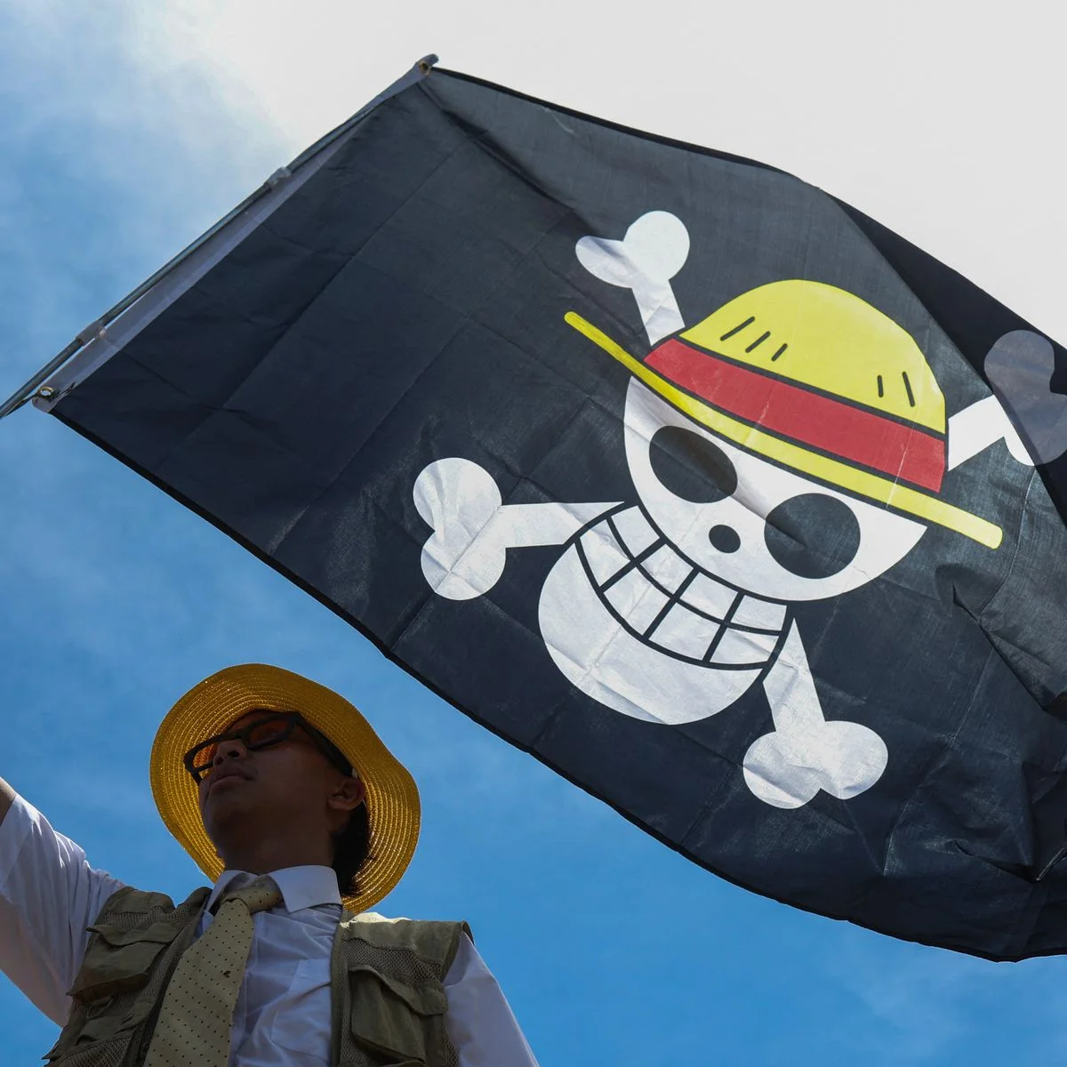 🏴‍☠️ علم قراصنة لوفي – One Piece (90×150cm)