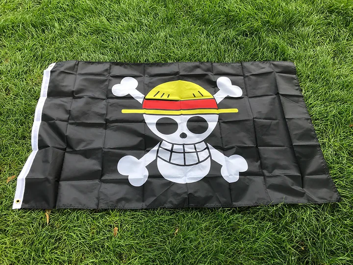 🏴‍☠️ علم قراصنة لوفي – One Piece (90×150cm)