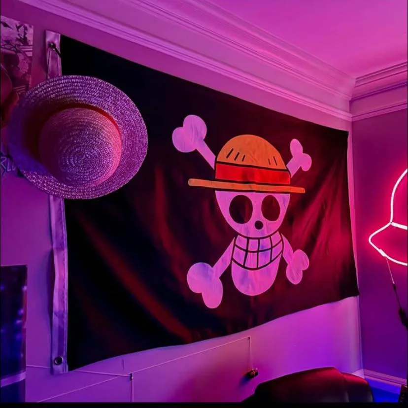 🏴‍☠️ علم قراصنة لوفي – One Piece (90×150cm)