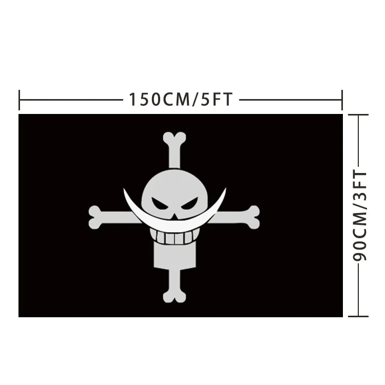 Whitebeard Pirates Flag 150×90cm | One Piece Wall Flag | AN17