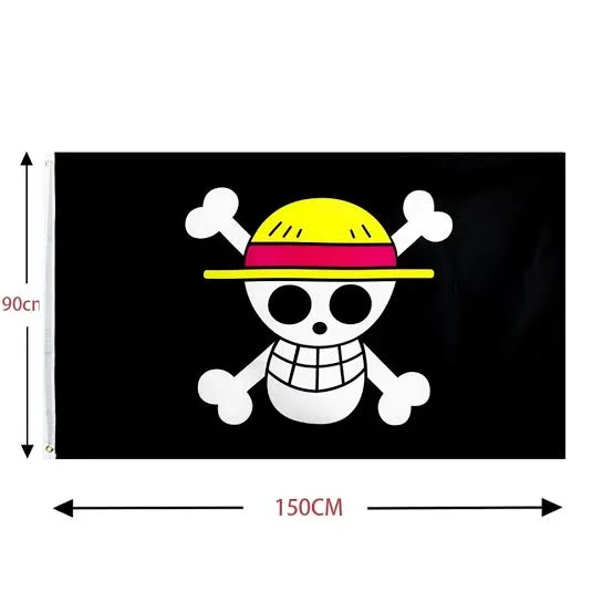 🏴‍☠️ علم قراصنة لوفي – One Piece (90×150cm)