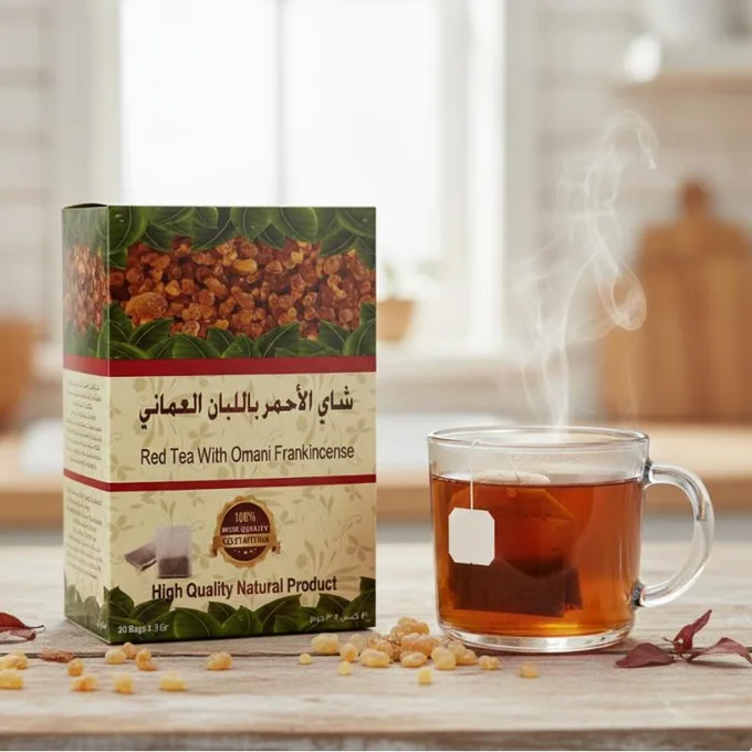 شاي أحمر باللبان العماني
