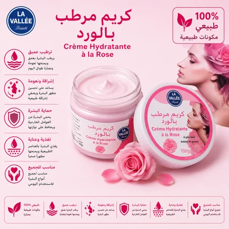 كريم مرطب بالورد