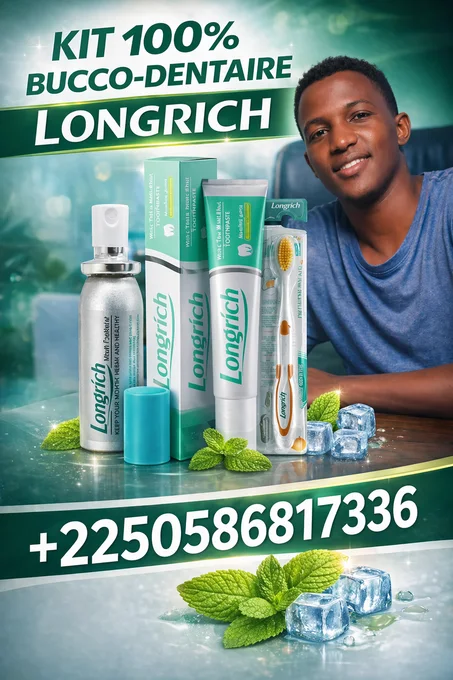 LE KIT DENTIFRICE, BROSSE ET SENTEUR DE BOUCHE LONGRICH