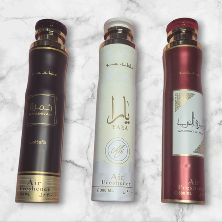 PACK 3 PEZZI YARA Deodorante per ambienti di Lattafa - 300 ML - Fragranza per auto, casa