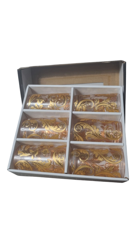 Set di 6 bicchieri da tè artigianali marocchini - regalo perfetto per gli amanti del tè