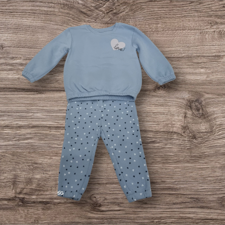 Felpa e pantaloni da tuta coordinati con grafica