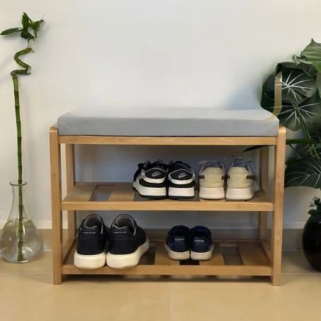 حامل ومنظم الأحذية الجديد المزود بمقعد