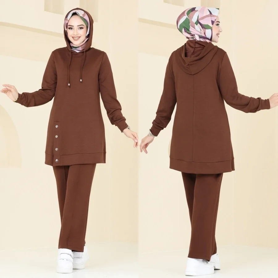 طقم 2 قطع (ref 002) (بني)