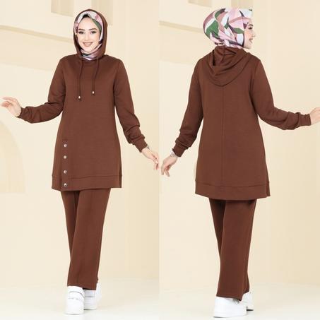 طقم 2 قطع (ref 002) (بني)