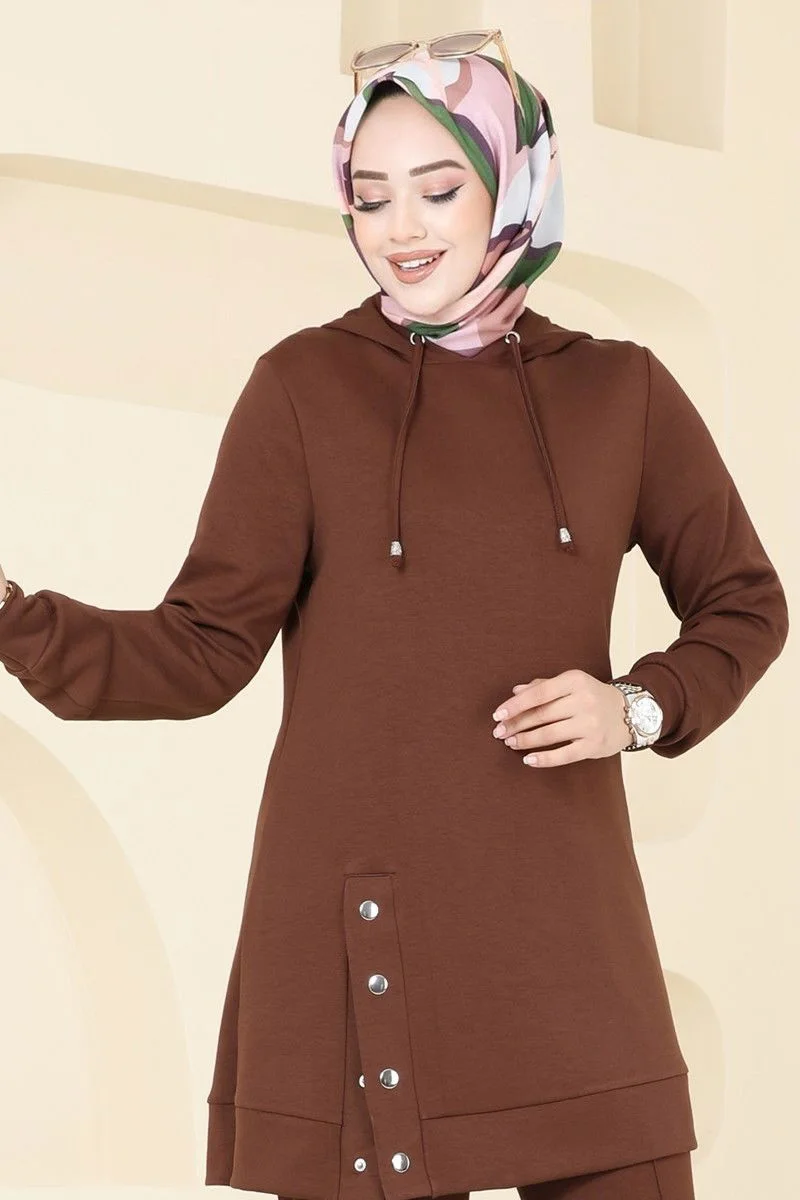 طقم 2 قطع (ref 002) (بني)