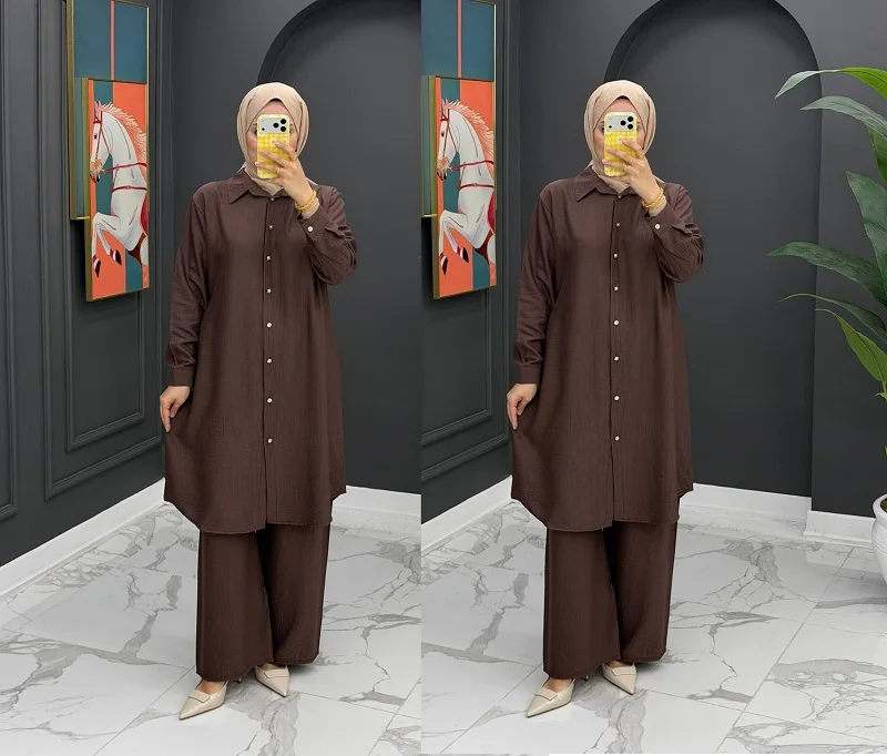 طقم نسائي أنيق من قطعتين   (REF-011)