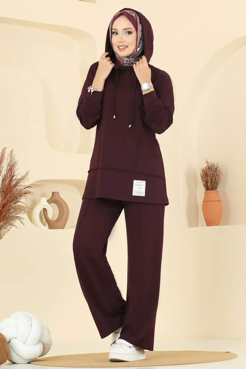 طقم 2 قطع (ref 007) (خمري)