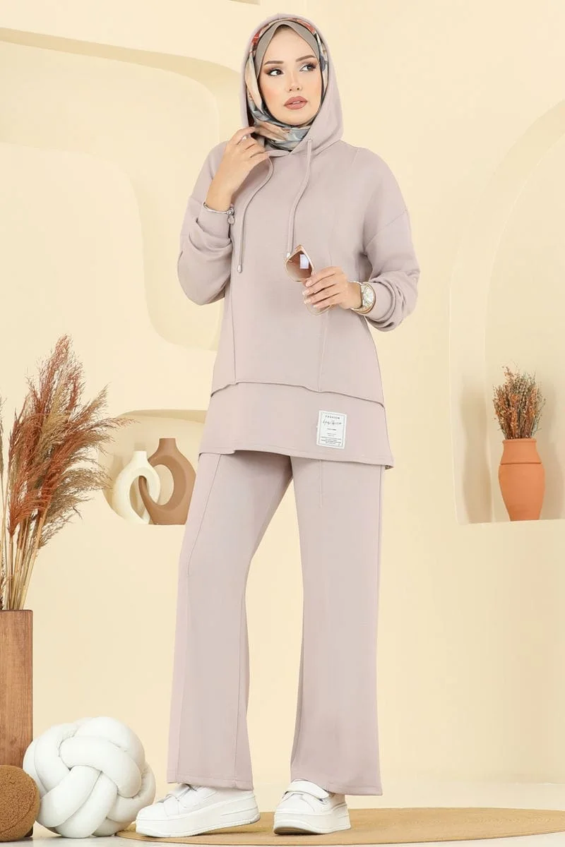 طقم 2 قطع (ref 007) (البيج)