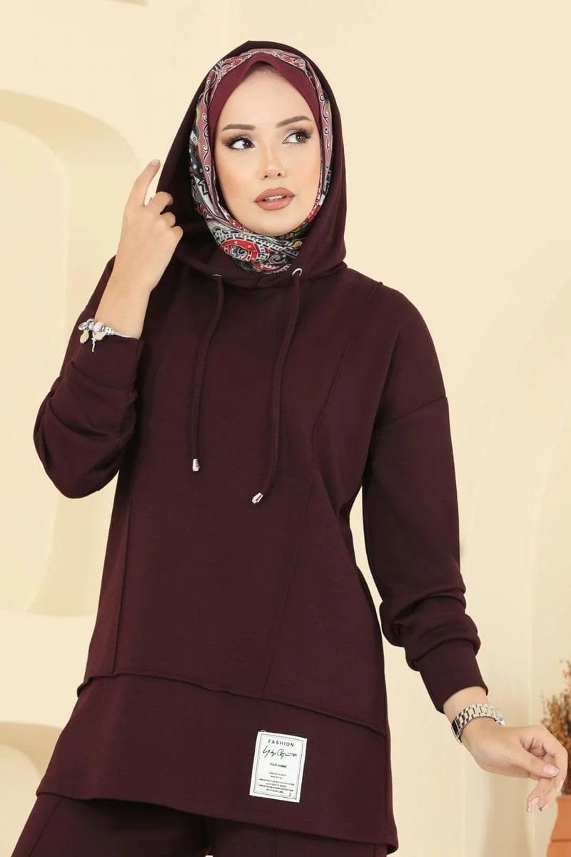 طقم 2 قطع (ref 007) (خمري)