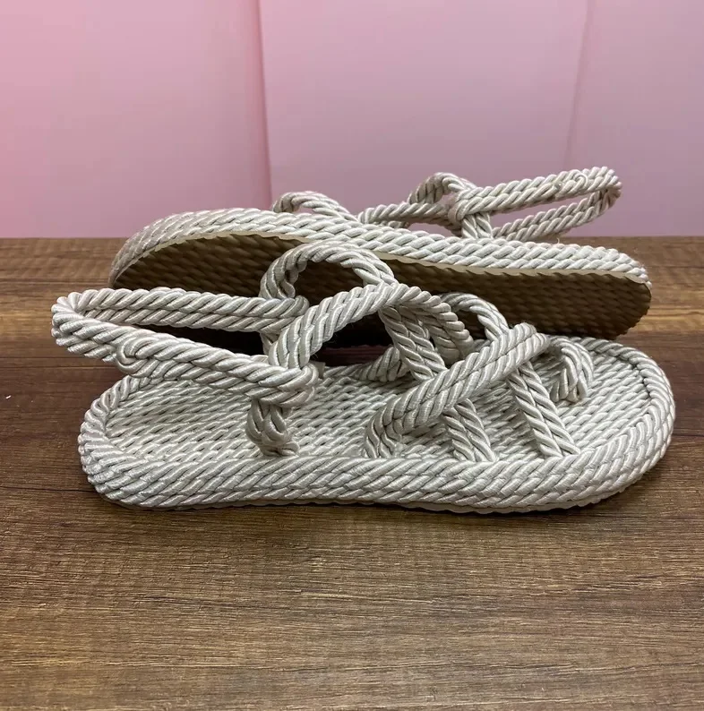 Sandales d'été en corde, élégantes et confortables pour femmes (REF-004)