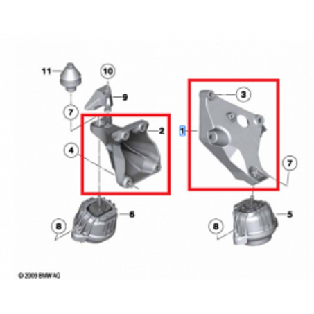 Support moteur — BMW Série 3 E90 (2005–2012)