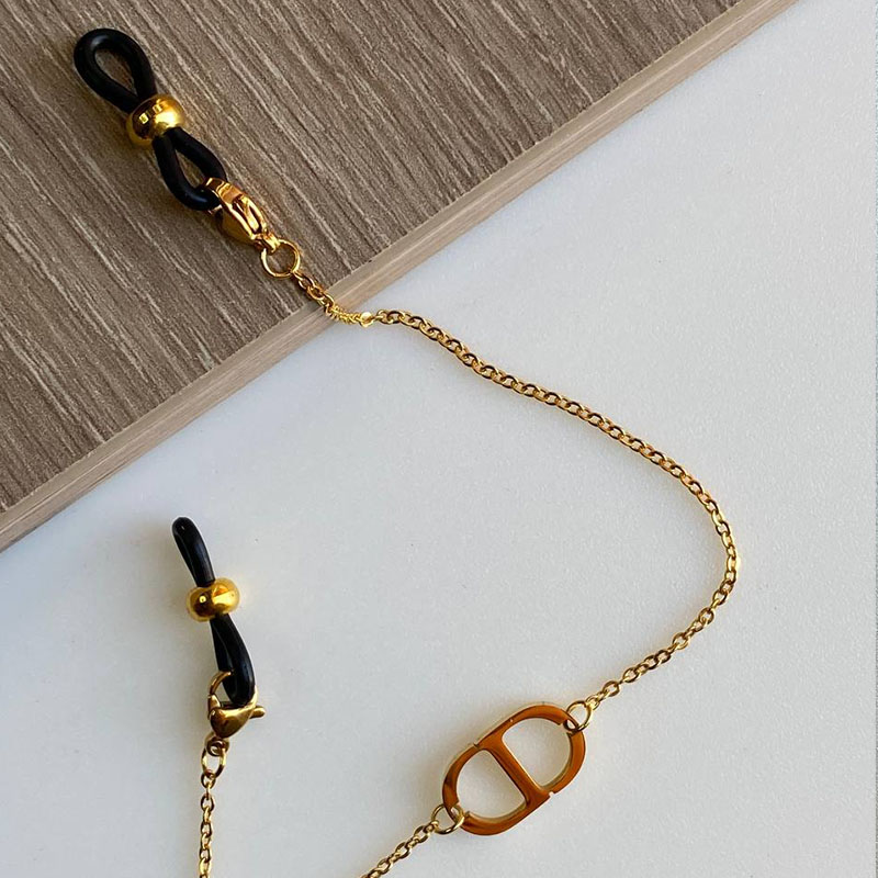 Chaine de Lunettes Doré Hermés