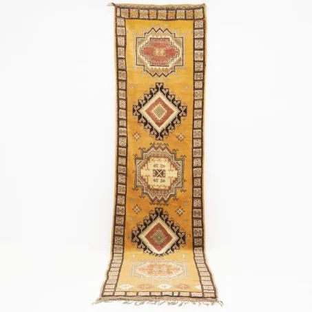 Long Vintage Moroccan Runner 12.95 X 3.28 ft