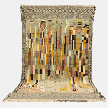 OverSize Picasso Style Rug - Boho Rug 13.28 X 8.39 FT