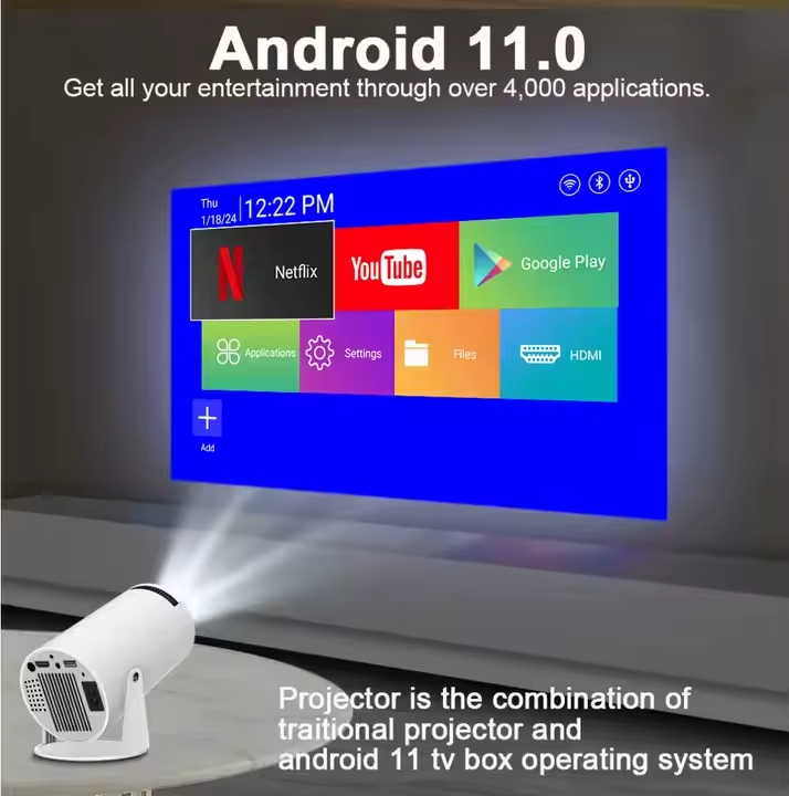 Produit Projecteur Cinéma Portable avec Système Android