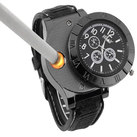Montre et briquet au même endroit