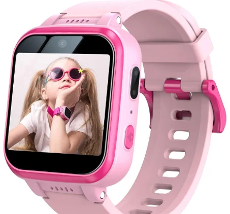 ساعة ذكية للاطفال من دي ام جي متعددة الوظائف وقابلة لاعادة الشحن بشاشة لمس مع صورة عالية الدقة العاب تعليمية للالعاب ومشغل موسيقى هدايا