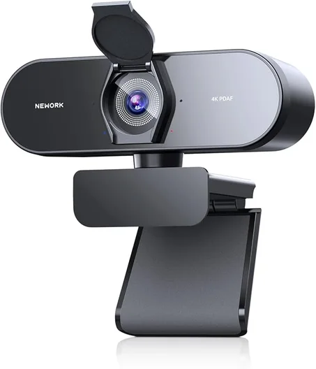 Cámara web 4K para PC con enfoque automático dual PDAF y CDAF, Ultra 4K HD, 2 micrófonos de reducción de ruido, corrección automática de luz, USB-A, cubierta de privacidad, 79° FOV, cámara de