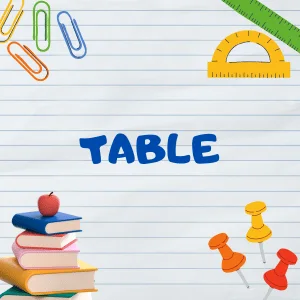 Table Scolaire