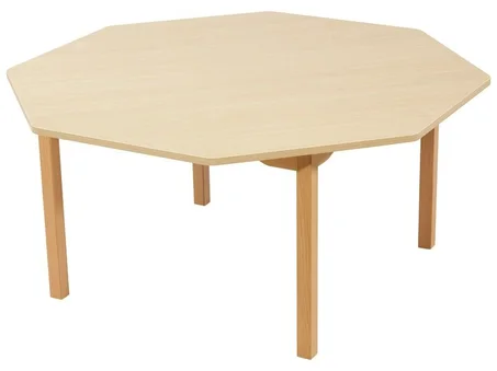 TABLE  PLATEAU STRATIFIÉ - PIÉTEMENT BOIS - Octogone Ø 120 cm