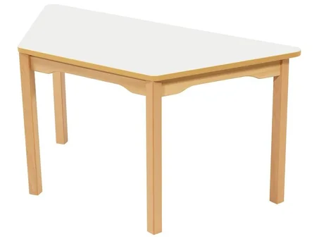 TABLE PLATEAU STRATIFIÉ - PIÉTEMENT BOIS - Trapèze 120x60 cm