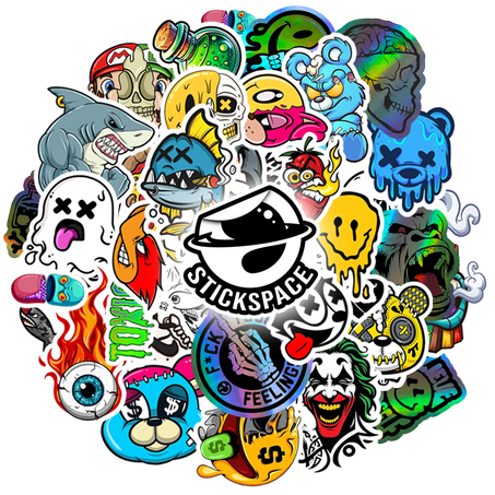 Drip (3D + Holographic) Stickers