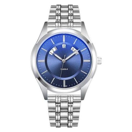 Yazole Montre Homme A Quartz - Bracelet En Acier Inoxydable - Argenté 513