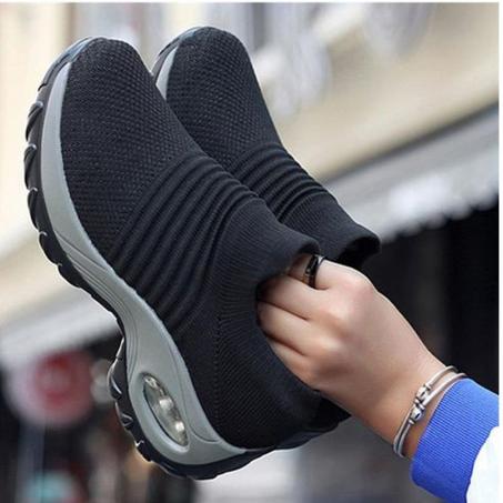 Mode femmes chaussures casual sneakers - noir