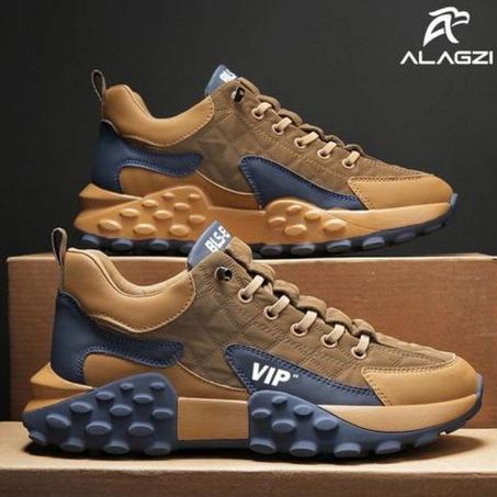 ALagzi Baskets Décontractées Tendance Pour Hommes En Extérieur - Brun