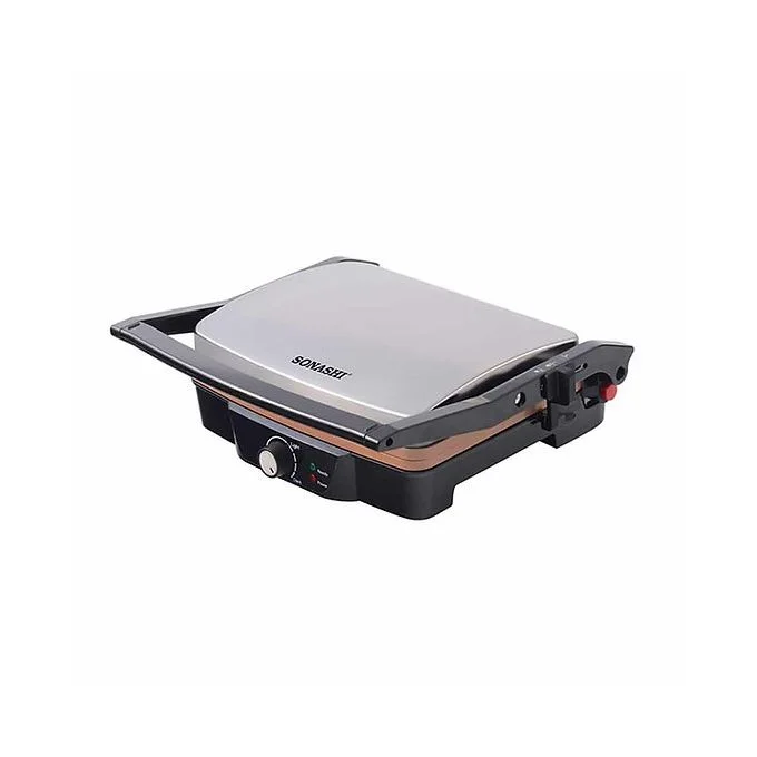 Sonashi Machine à sandwichs et grillades en Inox et Céramique 2000W - SGT-859 - inox Sonashi