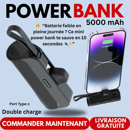 Plus de stress, plus de batterie faible. Ce mini chargeur rapide te suit partout 🔋✨”