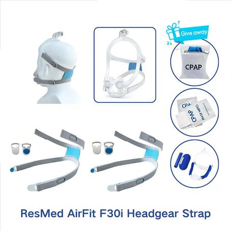 2 Pack Replacement AirFit F30i Headgear, Soft Comfortable Unisex CPAP Replacement F30i Headgear Strap (without Mask)
