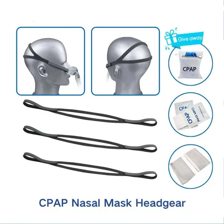 3 Pack Brevida Nasal Pillow Mask Replacement Headgear Straps Stretchy Design for Brevida Nasal Pillow Mask - Gray