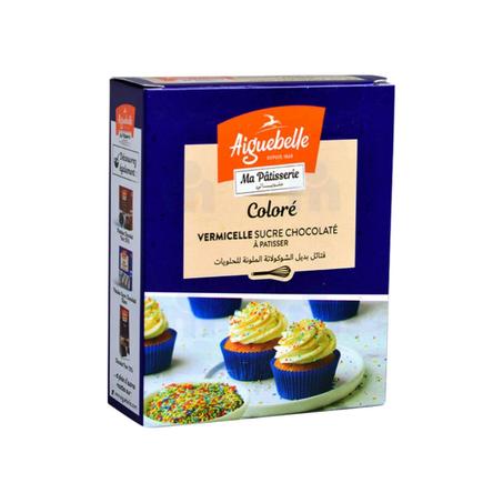 VERMICELLE SUCRE CHOCOLATÉ COLORÉ 250G AIGUEBELLE