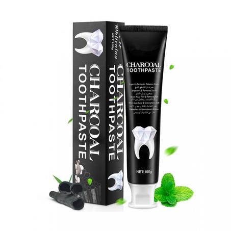 Creme dental de carvão natural para clarear os dentes