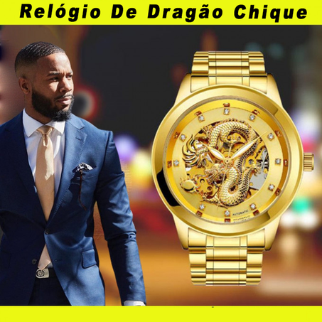 Relógio de dragão chique