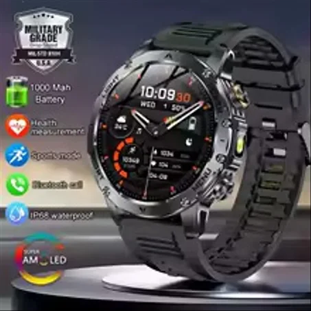 T-Rex 3 Military Grade 1000mAh Battery Smart Watch IP68 Waterproof GPS Bluetooth call AMOLED HD Men Sports 2025 New Smartwatch