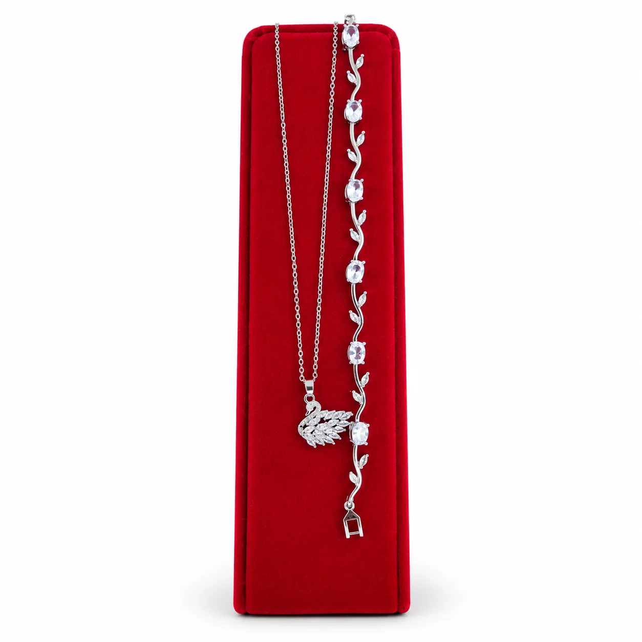 Parure Cygne Éternel – Collier & Bracelet Femme Élégant