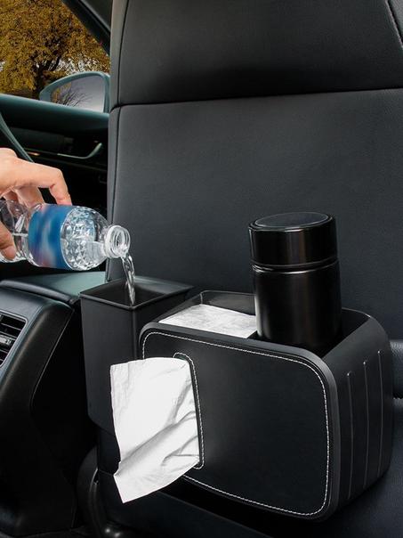 المنظم البلاستيكي بواجهة جلدية فاخرة