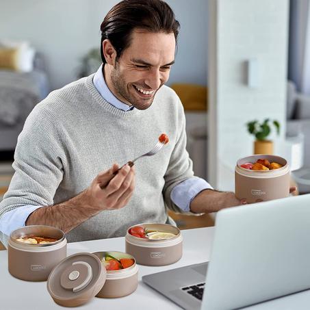 Ensemble de contenants à lunch isothermes portables