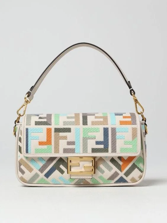 SAC FENDI BAGUETTE BAG IN FF MOTIF CANVAS MULTICOLOUR