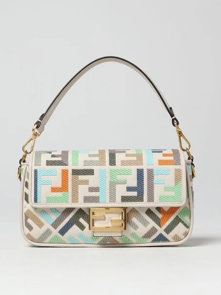 SAC FENDI BAGUETTE BAG IN FF MOTIF CANVAS MULTICOLOUR
