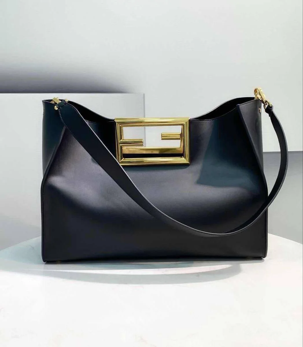 FENDI WAY MEDIUM CALFSKIN LEATHER TOTE BAG